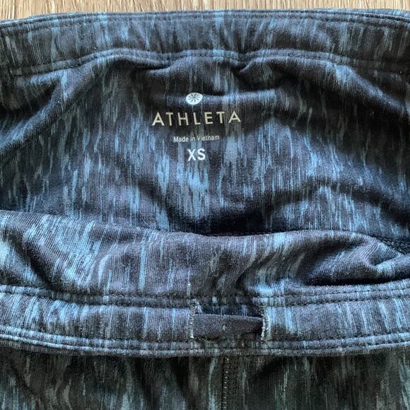 Athleta Relay Capri Leggings Black & Blue Size XS Mid Rise - Picture 6 of 10